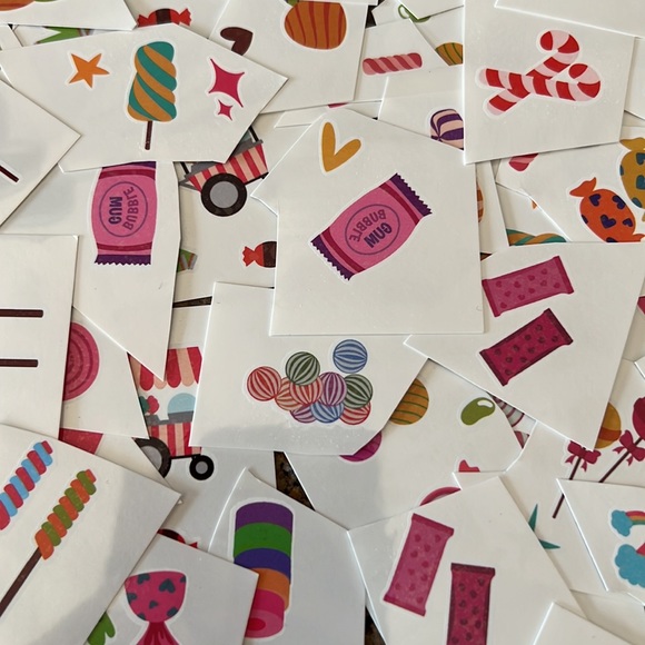 24 Sheets Candyland Temporary Tattoos, Birthday Decorations / Party Favors - Picture 6 of 10